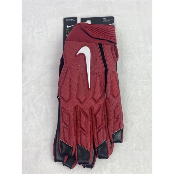 Nike D-Tack Red Lineman Football Gloves Men’s Size 4XL CK2926-661 Maroon Red $70 - Picture 1 of 2